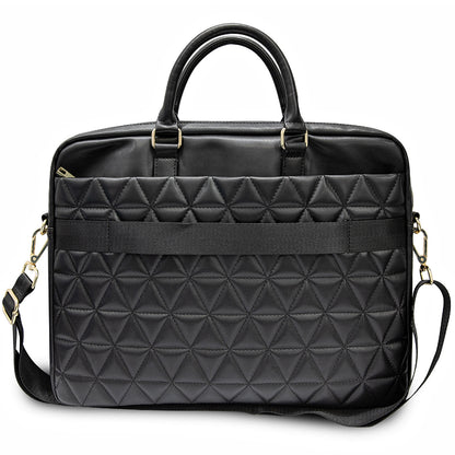 Guess Quilted-veske for 15-tommers laptop, svart