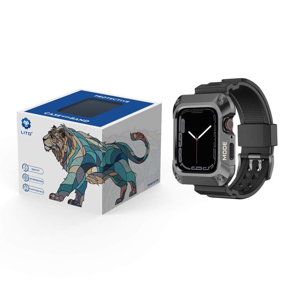 Lito RuggedArmor reim for Apple Watch 44mm Series, Grå