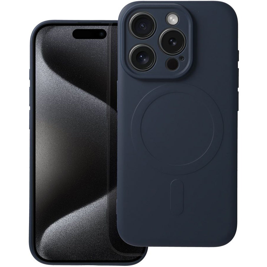 MagSafe-deksel for Apple iPhone 15 Pro Max, OEM, Silicone Mag, Marineblå