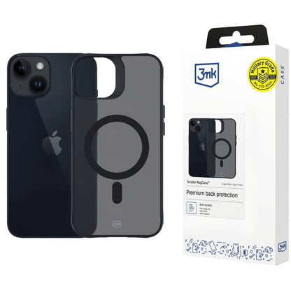 MagSafe-deksel for Apple iPhone 14 / 13, 3MK, Smoke MagCase, Svart