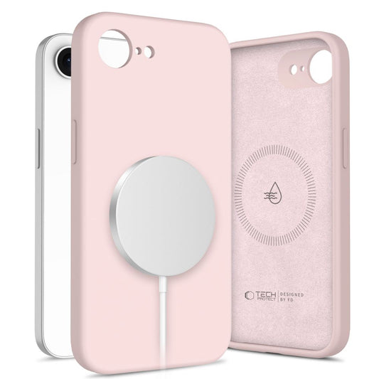 MagSafe-deksel for Apple iPhone 16e, Tech-Protect, Liquid Silicone, Rosa