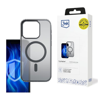 MagSafe-deksel for Apple iPhone 16 Pro Max, 3MK, Frosty MagCase, Svart