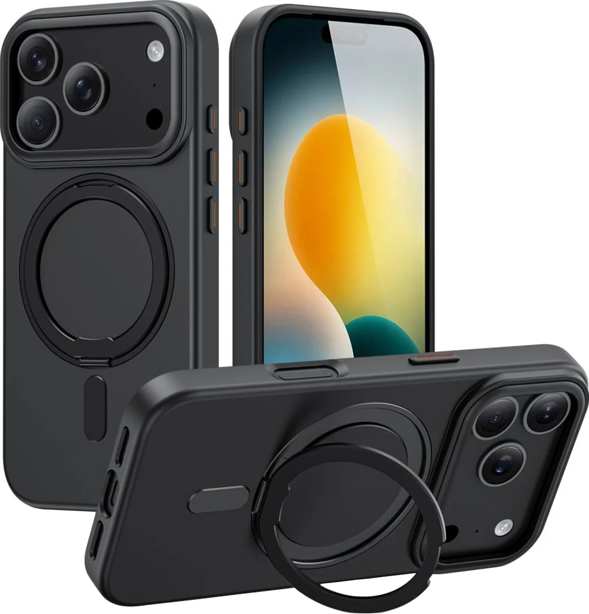 MagSafe-deksel for Apple iPhone 17 Pro Max, Tech-Protect, MagRing, Svart