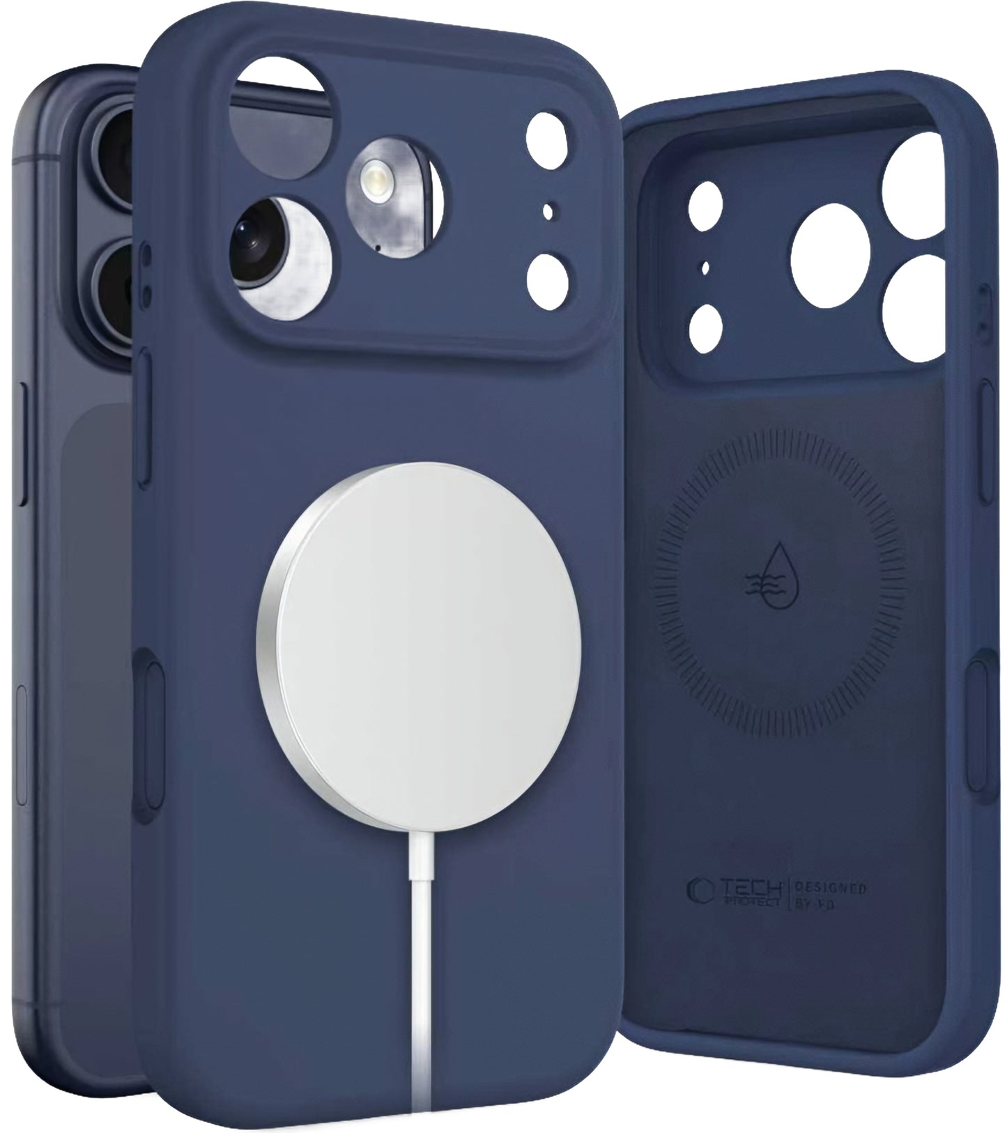 MagSafe-deksel for Apple iPhone 17 Pro, Tech-Protect, Silikon, Marineblå