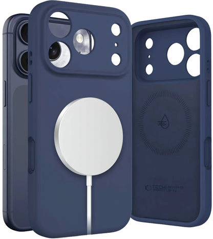 MagSafe-deksel for Apple iPhone 17 Pro, Tech-Protect, Silikon, Marineblå