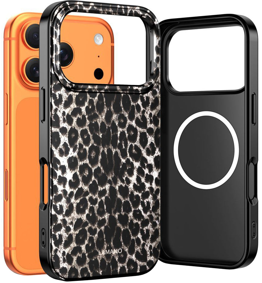 MagSafe-deksel for Apple iPhone 17 Pro Max, Tech-Protect, Lamano Leopard, Svart