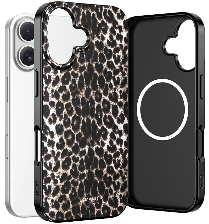 MagSafe-deksel for Apple iPhone 17, Tech-Protect, Lamano Leopard, Svart