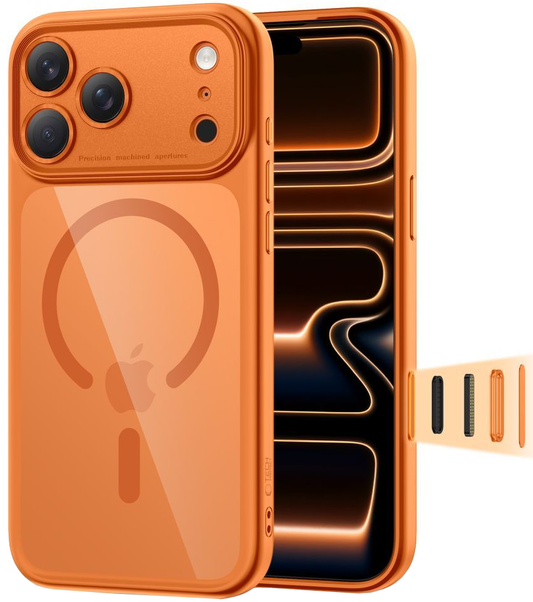 MagSafe-deksel for Apple iPhone 17 Pro, Tech-Protect, MagPeak, Oransje