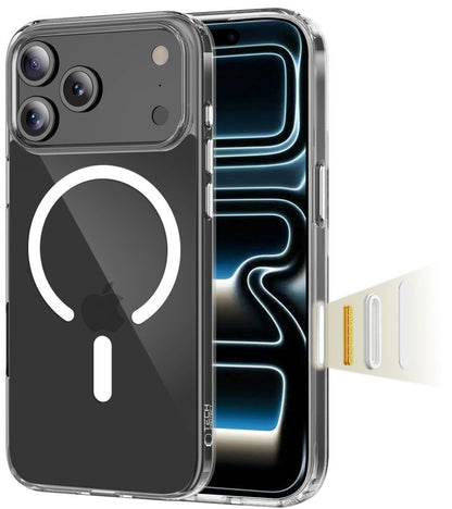 MagSafe-deksel for Apple iPhone 17 Pro, Tech-Protect, Flexair Hybrid CC, Gjennomsiktig