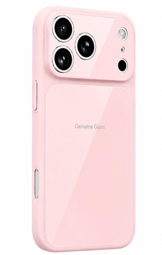 MagSafe-deksel for Apple iPhone 16, OEM, Genuine Glass, Rosa