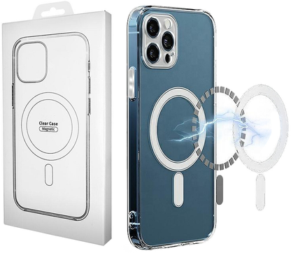 MagSafe-deksel for Apple iPhone 16 Pro Max, OEM, klart med kamerabeskyttelse, transparent