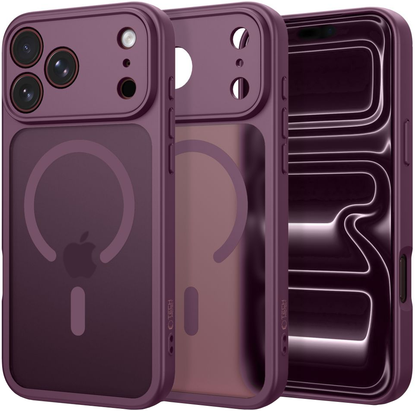 MagSafe-deksel for Apple iPhone 18 Pro / 17 Pro, Tech-Protect, BasicMag, Matt Burgunder