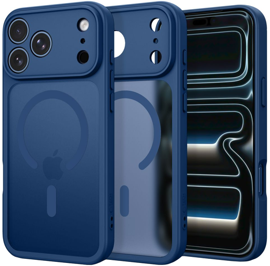 MagSafe-deksel for Apple iPhone 18 Pro Max / 17 Pro Max, Tech-Protect, BasicMag, Matt Marineblå