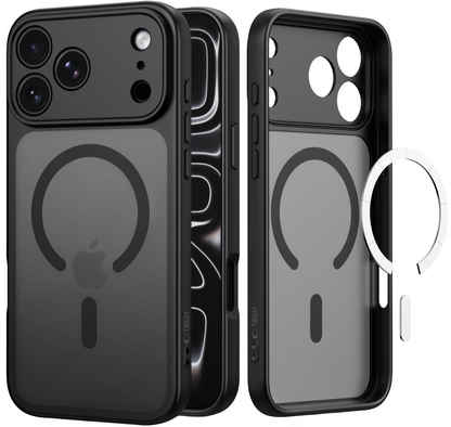MagSafe-deksel for Apple iPhone 18 Pro Max / 17 Pro Max, Tech-Protect, BasicMag, Matt svart