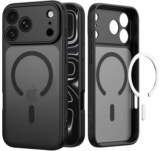 MagSafe-deksel for Apple iPhone 18 Pro Max / 17 Pro Max, Tech-Protect, BasicMag, Matt svart