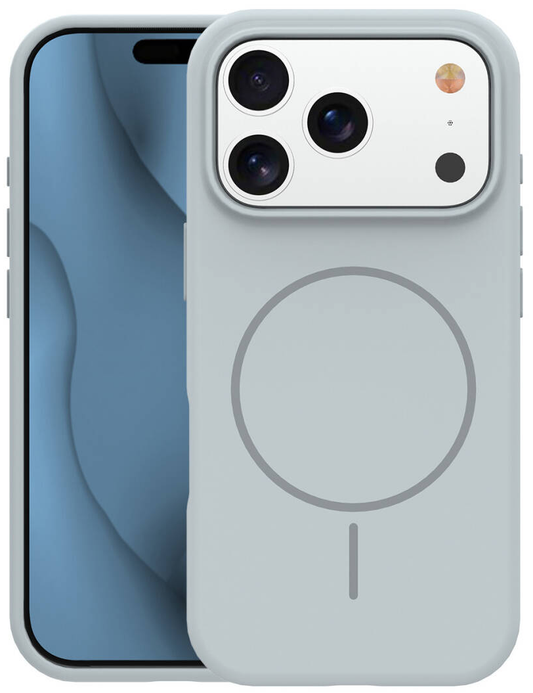 MagSafe-deksel for Apple iPhone 17 Pro, OEM, Tynt silikon, Grå