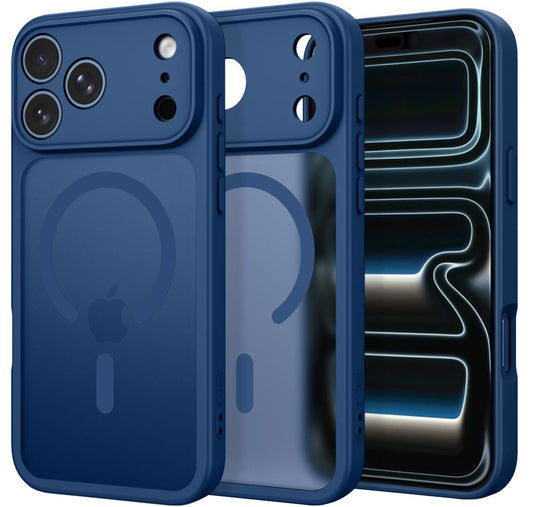 MagSafe-deksel for Apple iPhone 18 Pro / 17 Pro, Tech-Protect, BasicMag, Matt Marineblå