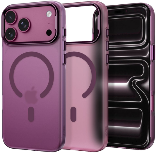 MagSafe-deksel for Apple iPhone 18 Pro / 17 Pro, Tech-Protect, MagZero, Matt Burgunder
