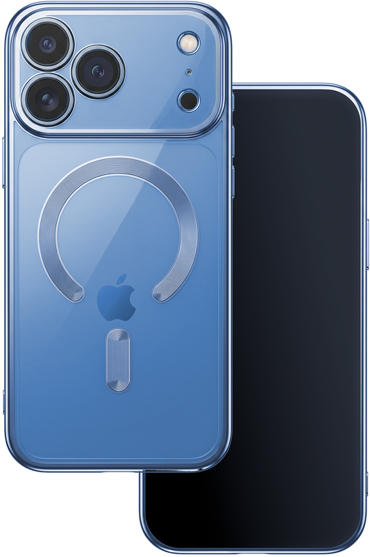 MagSafe-deksel for Apple iPhone 18 Pro / 17 Pro, OEM, Color Chrome Mag, Bleu