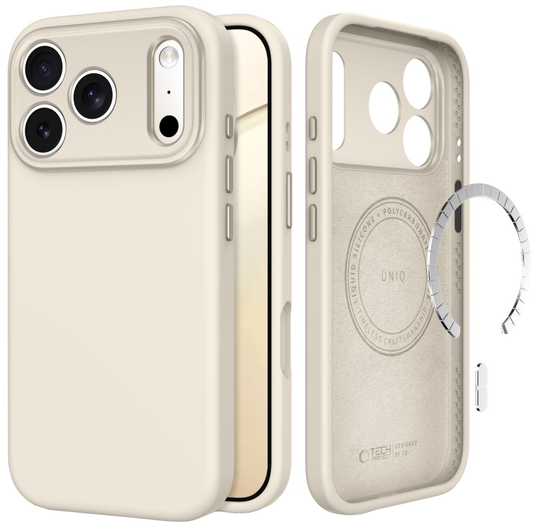 MagSafe-deksel for Apple iPhone 18 Pro / 17 Pro, Tech-Protect, Uniq CC, Beige