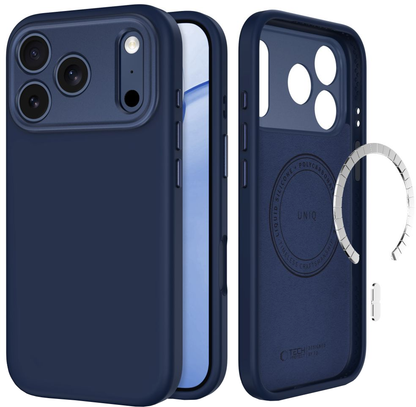 MagSafe-deksel for Apple iPhone 18 Pro / 17 Pro, Tech-Protect, Uniq CC, Marineblå