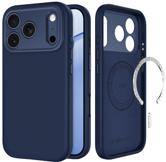 MagSafe-deksel for Apple iPhone 18 Pro / 17 Pro, Tech-Protect, Uniq CC, Marineblå