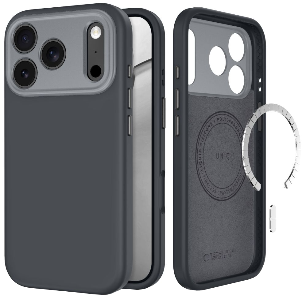 MagSafe-deksel for Apple iPhone 18 Pro Max / 17 Pro Max, Tech-Protect, Uniq CC, Grå