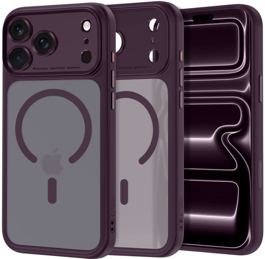MagSafe-deksel for Apple iPhone 18 Pro Max / 17 Pro Max, Tech-Protect, MagPeak CC, Matt Burgunder