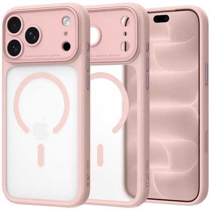 MagSafe-deksel til Apple iPhone 18 Pro / 17 Pro, Tech-Protect, MagPeak CC, matt rosa
