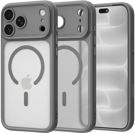 MagSafe-deksel til Apple iPhone 18 Pro Max / 17 Pro Max, Tech-Protect, MagPeak CC, matt grå