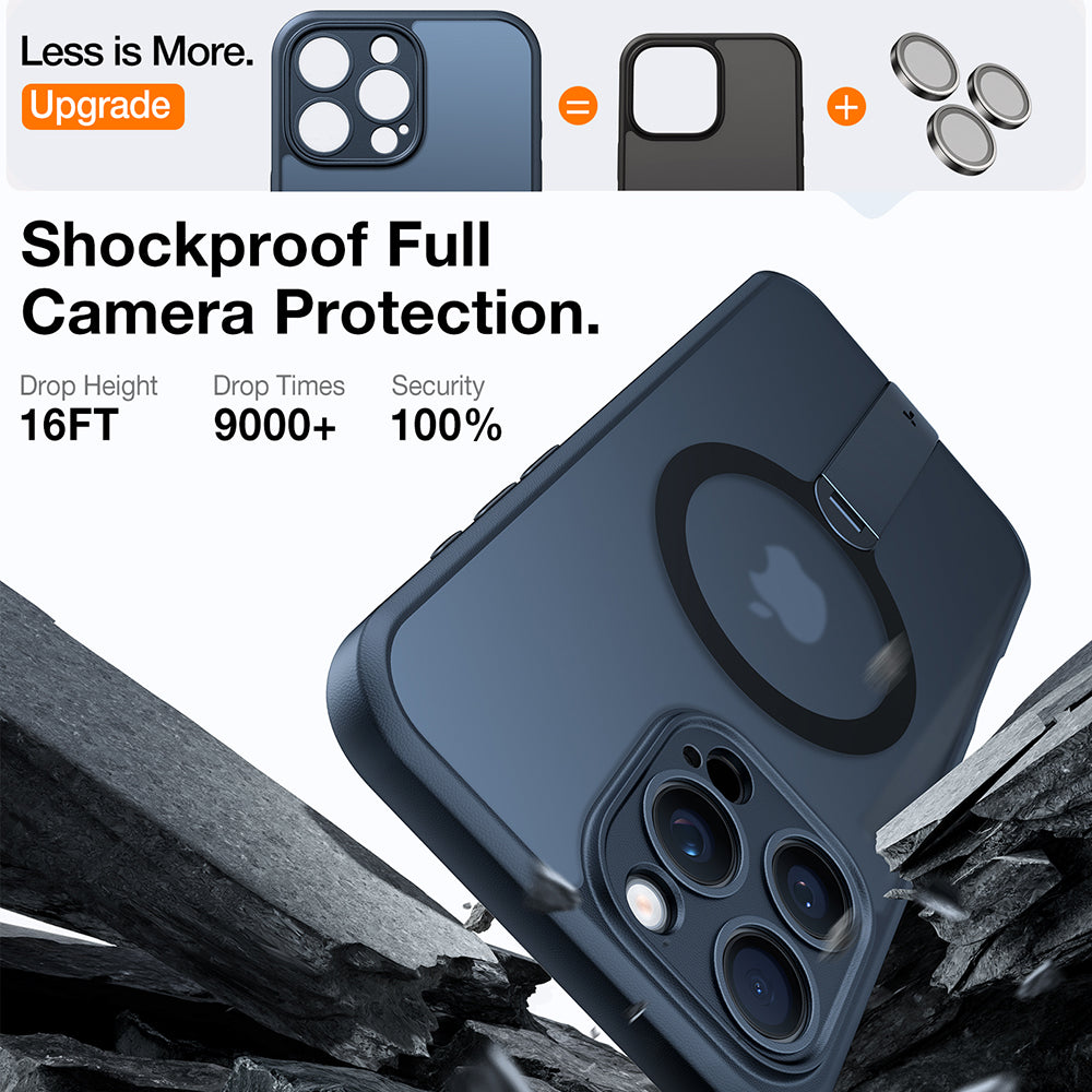 MagSafe-deksel for Apple iPhone 16 Pro, Torras, Pstand Spin, Svart