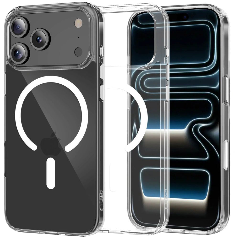 MagSafe-deksel for Apple iPhone 17 Pro, Tech-Protect, Flexair Hybrid CC, Gjennomsiktig