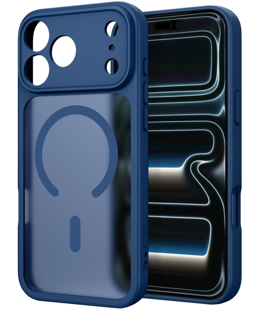 MagSafe-deksel for Apple iPhone 18 Pro Max / 17 Pro Max, Tech-Protect, BasicMag, Matt Marineblå
