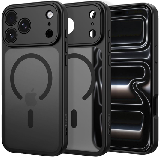 MagSafe-deksel for Apple iPhone 18 Pro Max / 17 Pro Max, Tech-Protect, BasicMag, Matt svart