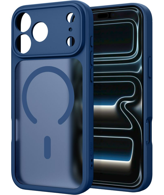 MagSafe-deksel for Apple iPhone 18 Pro / 17 Pro, Tech-Protect, BasicMag, Matt Marineblå