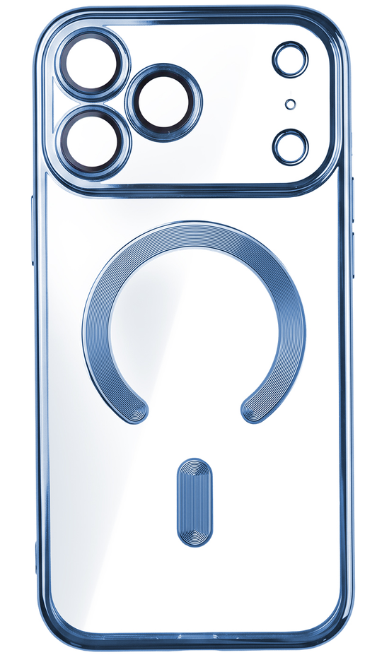 MagSafe-deksel for Apple iPhone 18 Pro Max / 17 Pro Max, OEM, Color Chrome Mag, Bleu