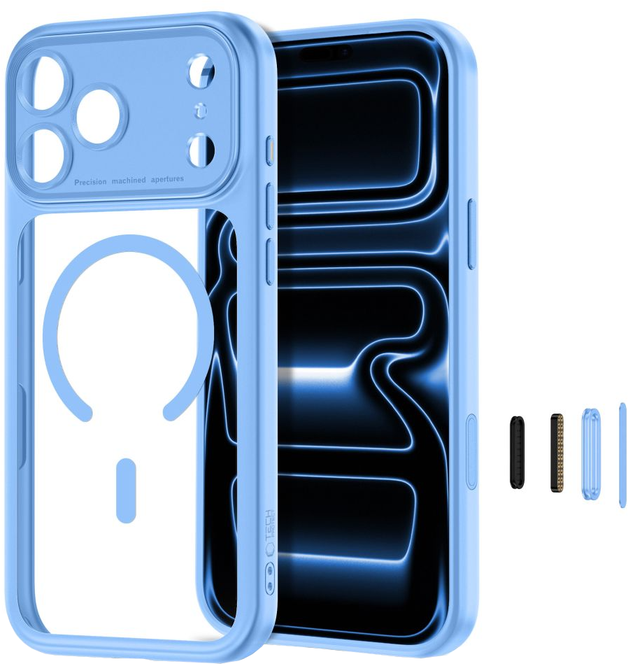 MagSafe-deksel for Apple iPhone 18 Pro Max / 17 Pro Max, Tech-Protect, MagPeak CC, Blå