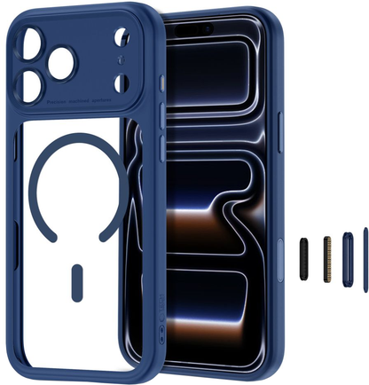 MagSafe-deksel for Apple iPhone 18 Pro Max / 17 Pro Max, Tech-Protect, MagPeak CC, Marineblå
