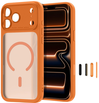 MagSafe-deksel for Apple iPhone 18 Pro Max / 17 Pro Max, Tech-Protect, MagPeak CC, Matt Oransje