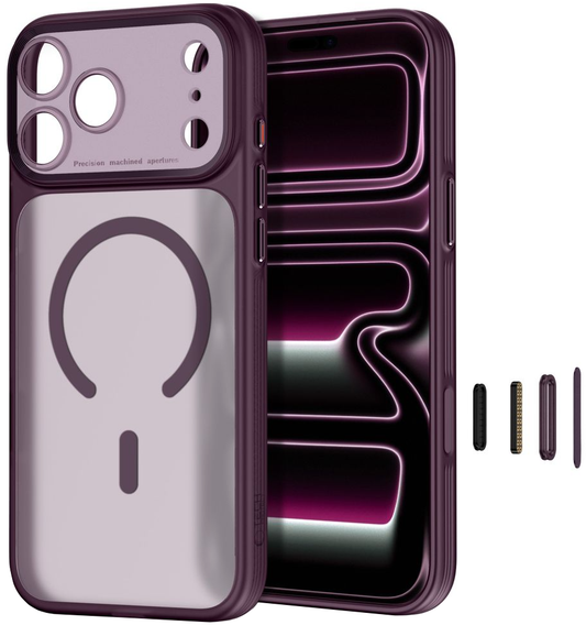 MagSafe-deksel for Apple iPhone 18 Pro Max / 17 Pro Max, Tech-Protect, MagPrime CC, Matt Burgunder