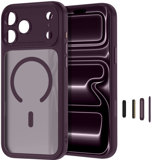 MagSafe-deksel for Apple iPhone 18 Pro Max / 17 Pro Max, Tech-Protect, MagPeak CC, Matt Burgunder