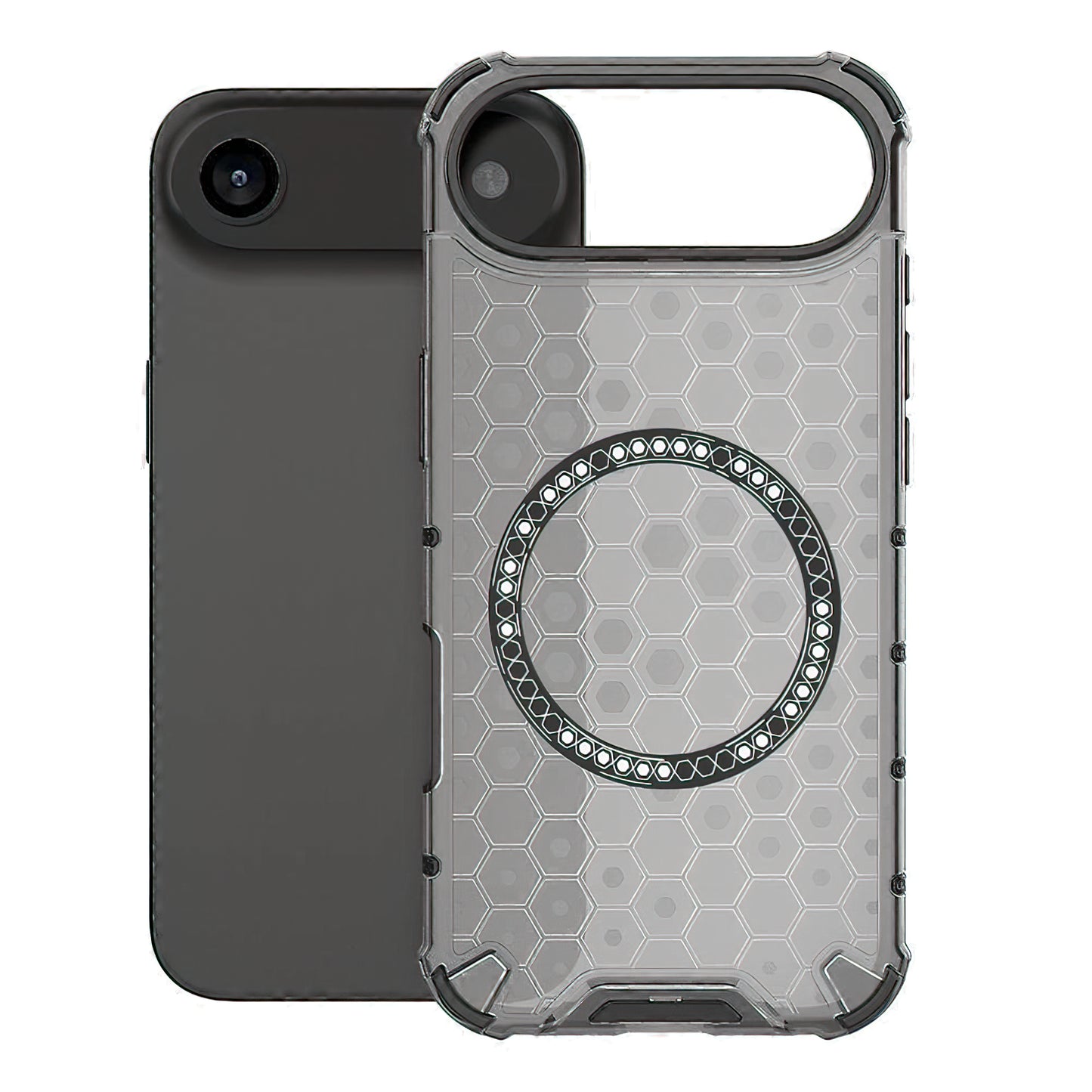MagSafe-deksel for Apple iPhone 17 Air, Techsuit, HoneyComb Shield, Svart