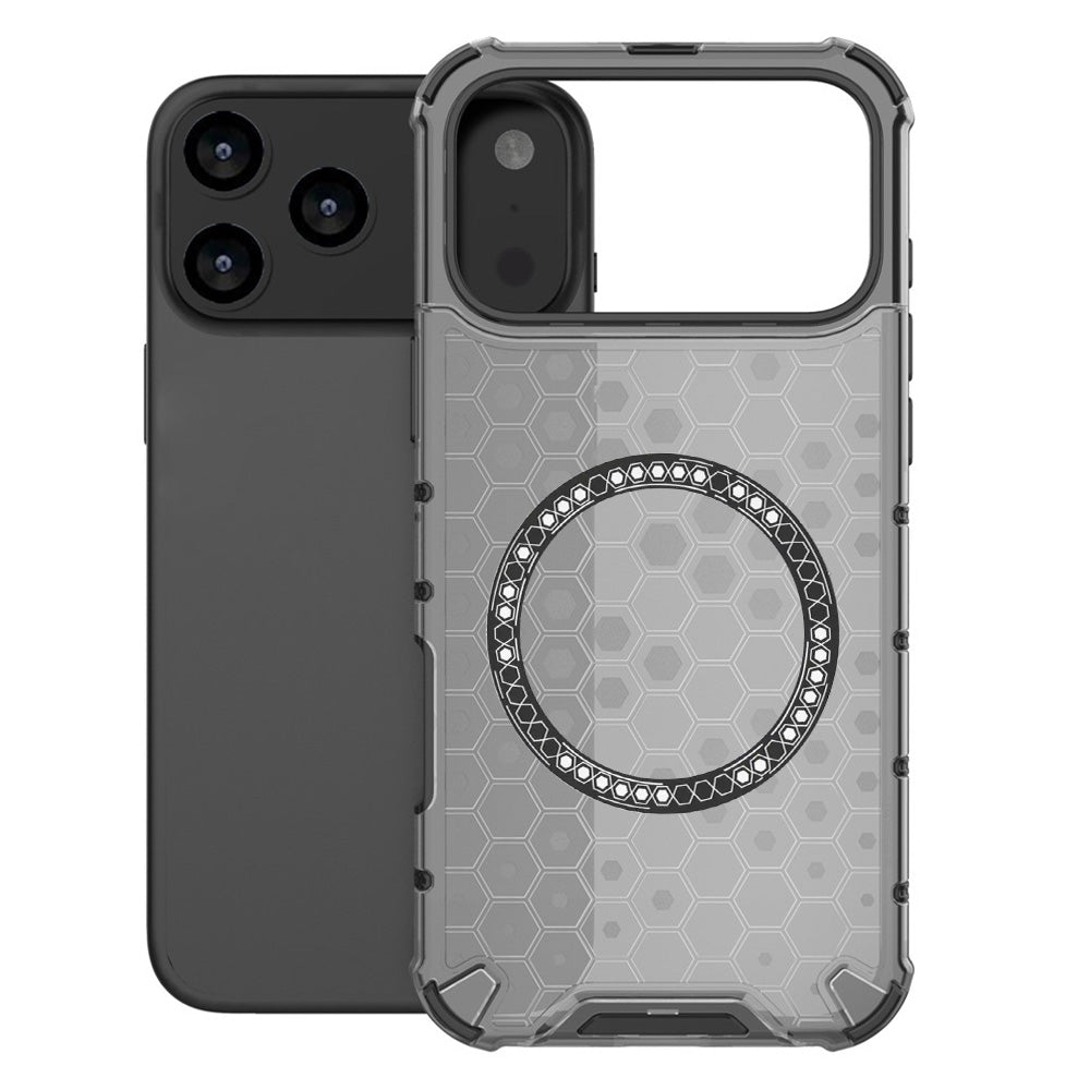 MagSafe deksel for Apple iPhone 17 Pro Max, Techsuit, HoneyComb Shield, Svart