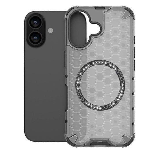 MagSafe deksel for Apple iPhone 17, Techsuit, HoneyComb Shield, Svart