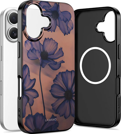 MagSafe-deksel for Apple iPhone 16, Tech-Protect, Lamano Velvet Night, Svart