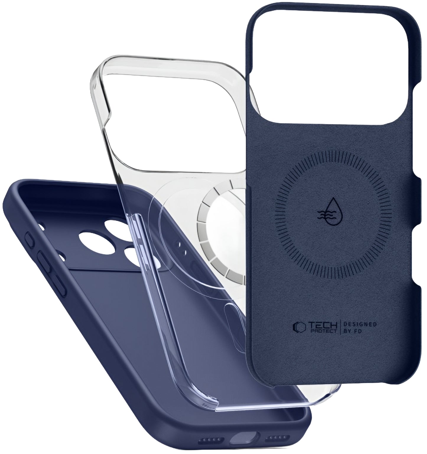 MagSafe-deksel for Apple iPhone 17 Pro, Tech-Protect, Silikon, Marineblå