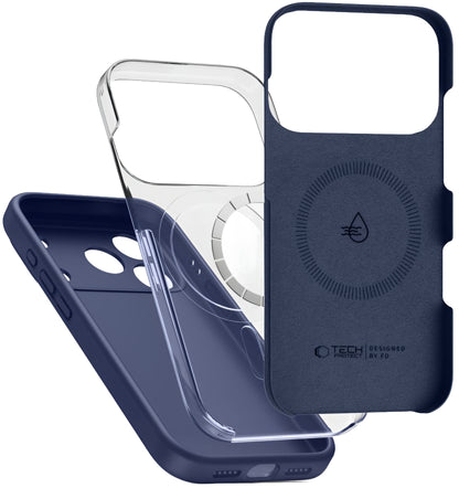 MagSafe-deksel for Apple iPhone 17 Pro, Tech-Protect, Silikon, Marineblå