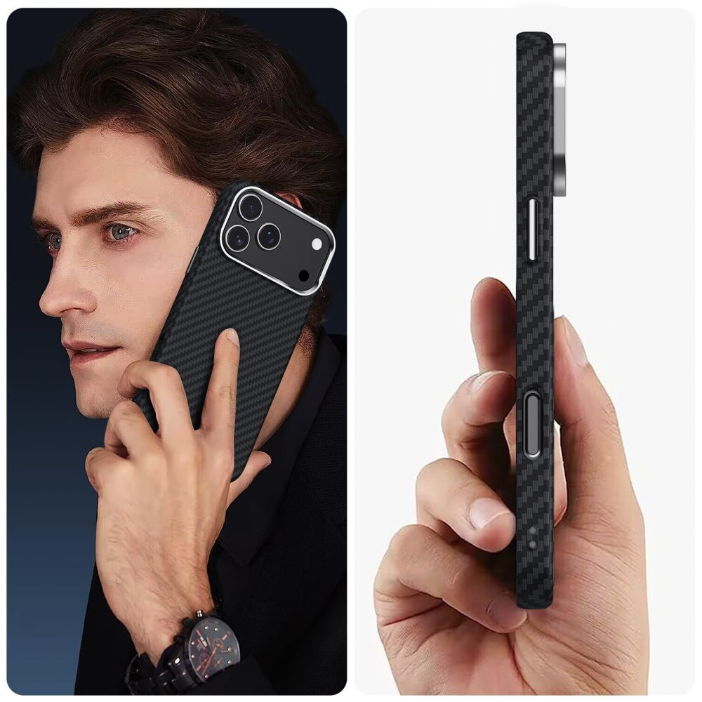 MagSafe-deksel for Apple iPhone 17 Pro Max, Tech-Protect, Ion Carbon, Svart