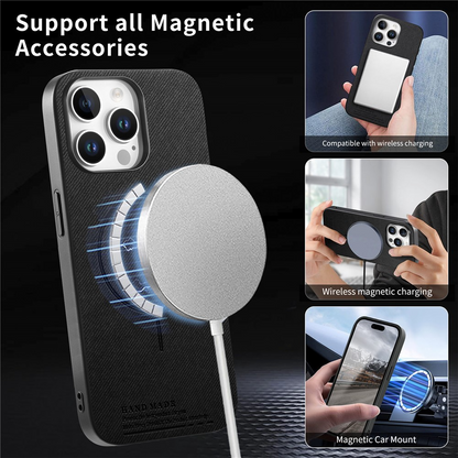 MagSafe-deksel for Apple iPhone 16 Pro Max, OEM, stoff, svart