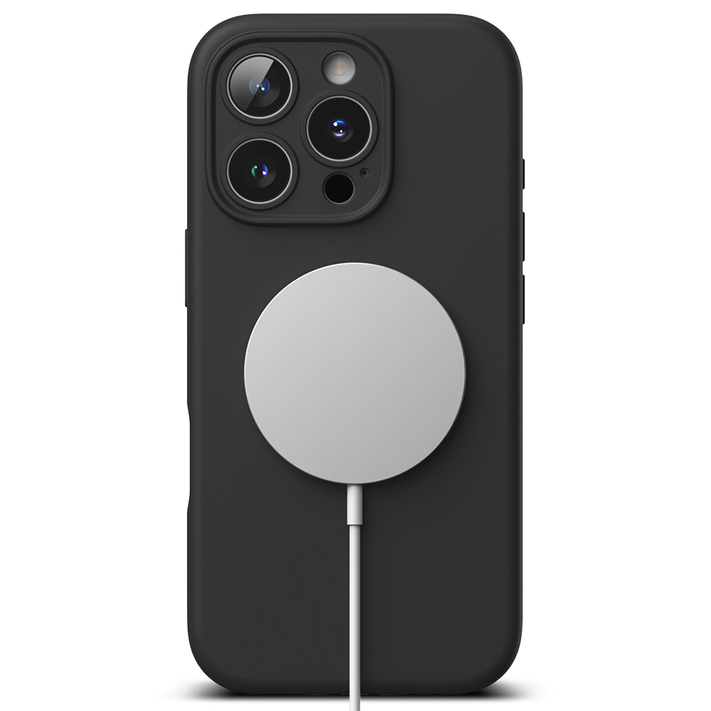 MagSafe-deksel for Apple iPhone 16 Pro Max, Ringke, silikon, svart, forseglet på nytt